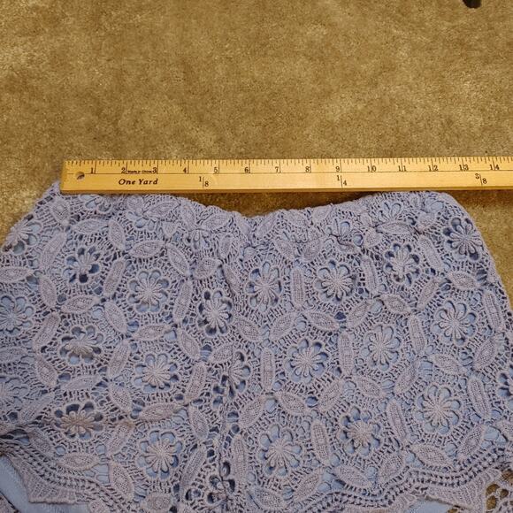 Aeropostale Size Medium Periwinkle Crochet Lace Summer Shorts Summer Beach - Picture 4 of 6